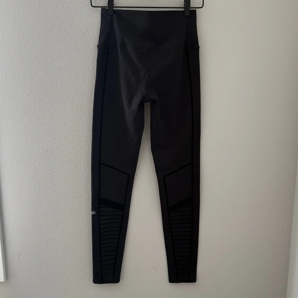 Alo Yoga Flocked High-Waist Moto Leggings Full‎ Length Size Small